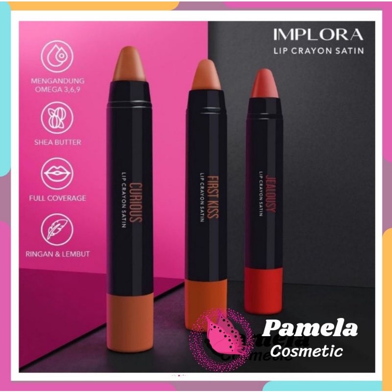 ❤ PAMELA ❤Implora LipCrayon Satin/lip crayon/lipcrayon/lip crayon satin