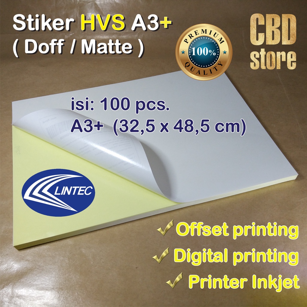 

Stiker HVS A3+ 32,5 x 48,5cm 100 lembar Sticker HVS A3+ merek Lintec