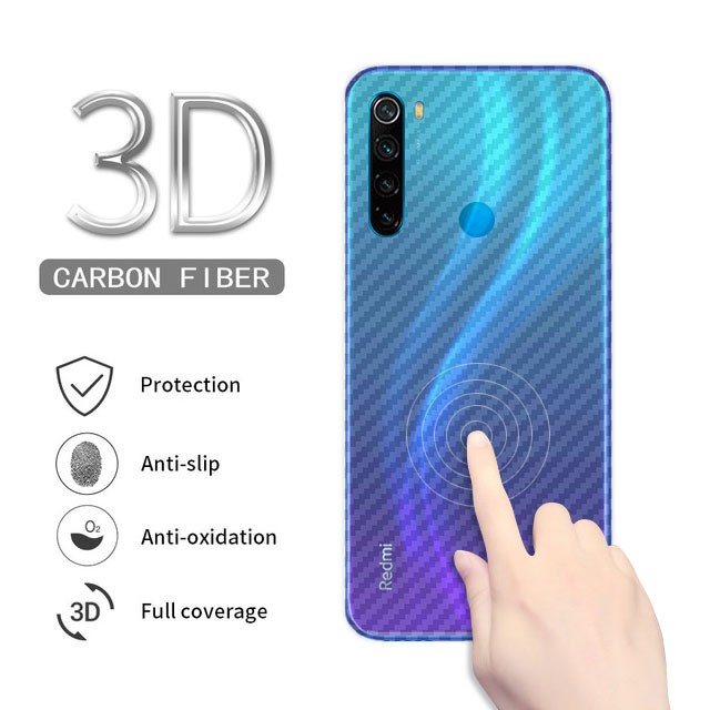 Garskin Carbon 3D Xiaomi Redmi Note 8 Premium Back Screen Protector