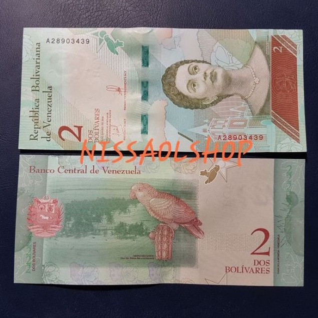 UANG ASING VENEZUELA 2 BOLIVARES UNC