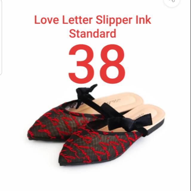 ITTAHERL Love Letter Slipper Ink Hitam