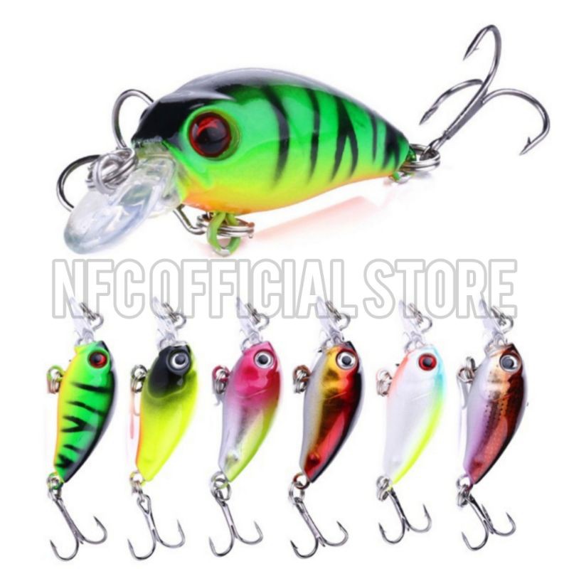 Lure Minnow Crankbait 4,5cm / 3,8 gr Rekomendasi untuk Ultralight casting