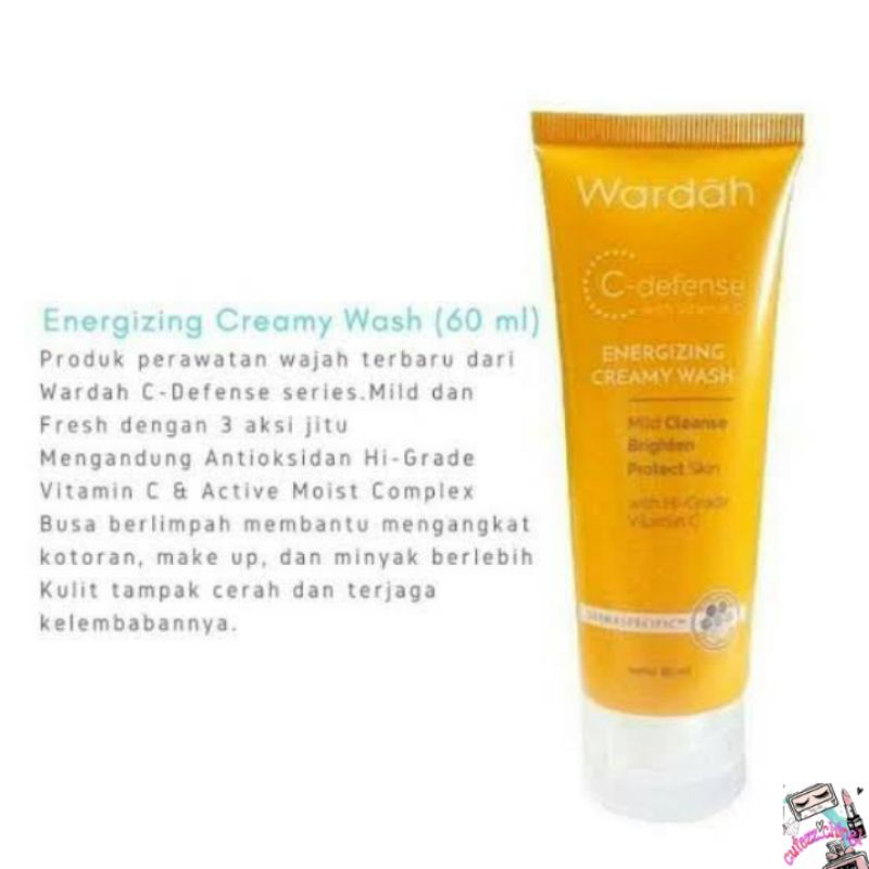 ☃Cutezz_Ching1☃Wardah C Defense Energizing Creamy Wash 60ml