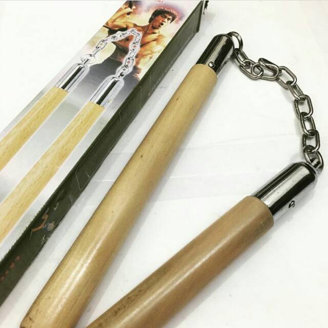 NUNCHAKU DOUBLE STICK KAYU RUYUNG KAYU RUYUNG ALAT BELADIRI BAHAN KAYU BAGUS MURAH