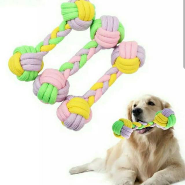 Mainan Gigit Anjing &quot;ROPE BARBEL&quot; Rope Balls Toys