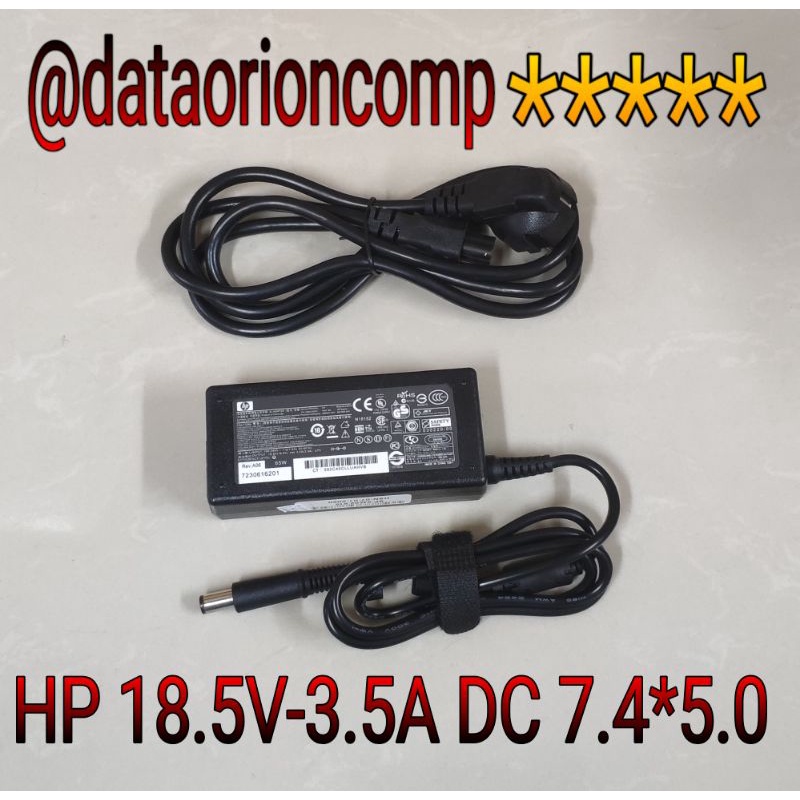 Adaptor Charger HP 18.5v 3.5A DC 7.4*5.0 mm for Laptop HP pavilion DV4 DV6 DV7 G4 G6 G7 G50