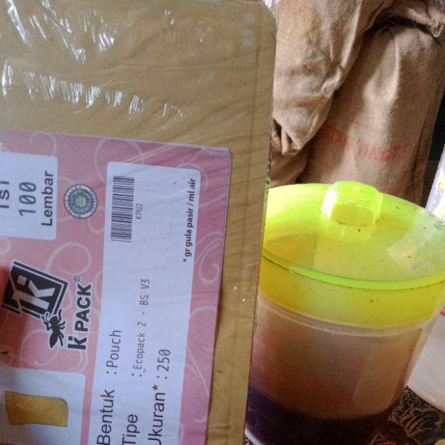 Kemasan Kopi Flatbuttom Kraft 100gr Kopi