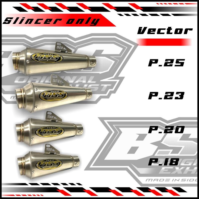 knalpot orginal bss type vecktor mufflernya aja