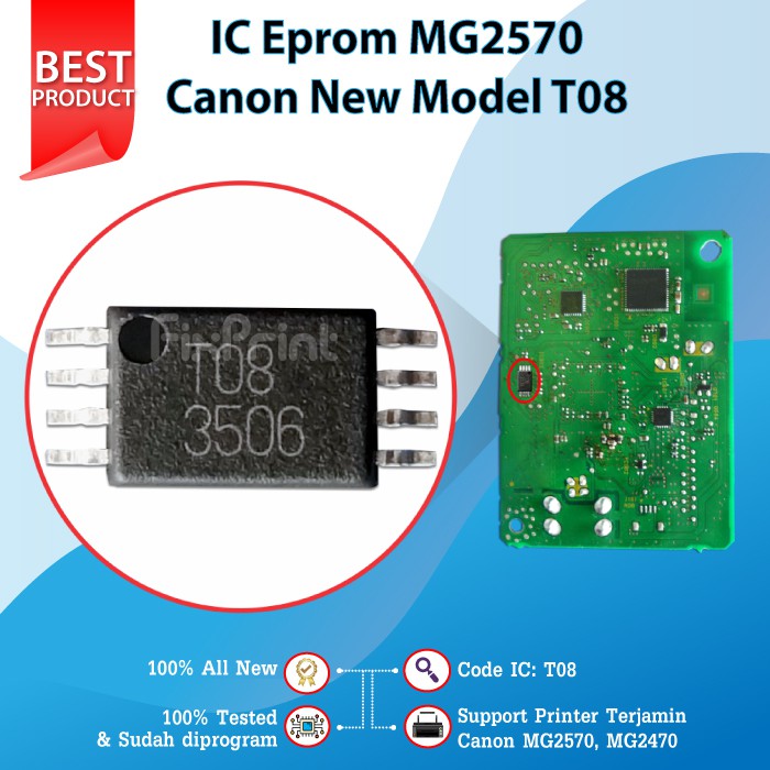 IC Eprom Printer MG2470 MG2570 Canon  IC EEprom Eprom Reset Canon MG2470 MG2570  IC 508WP Murah