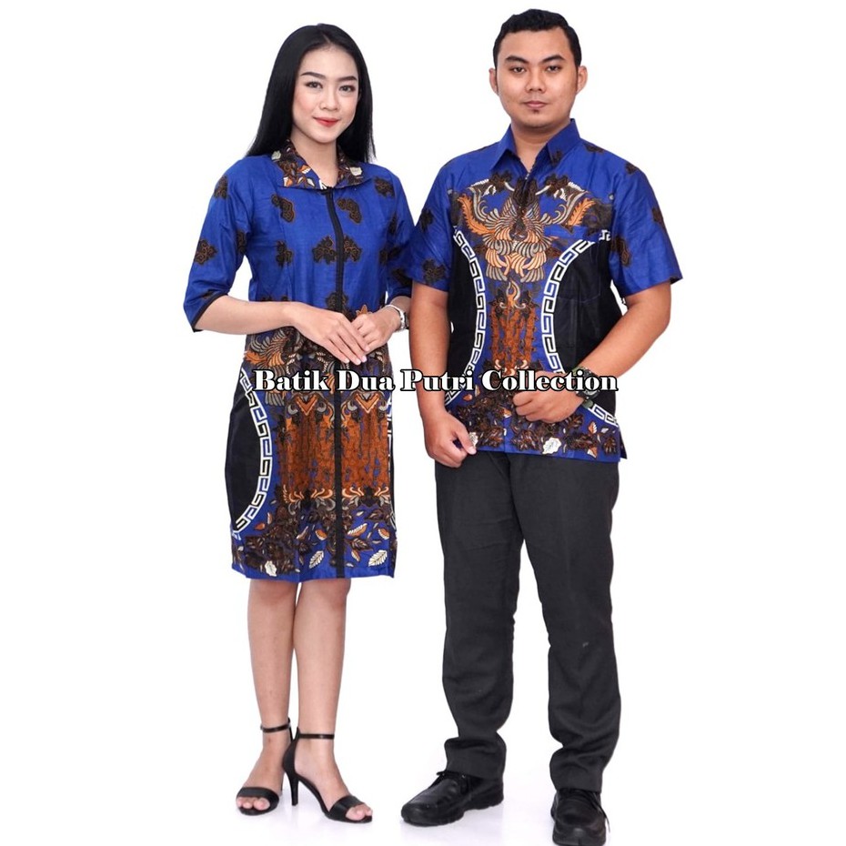 Batik Wanita Dres Dan Kemeja Batik Pria Sunbolong By Batik Dua Putri