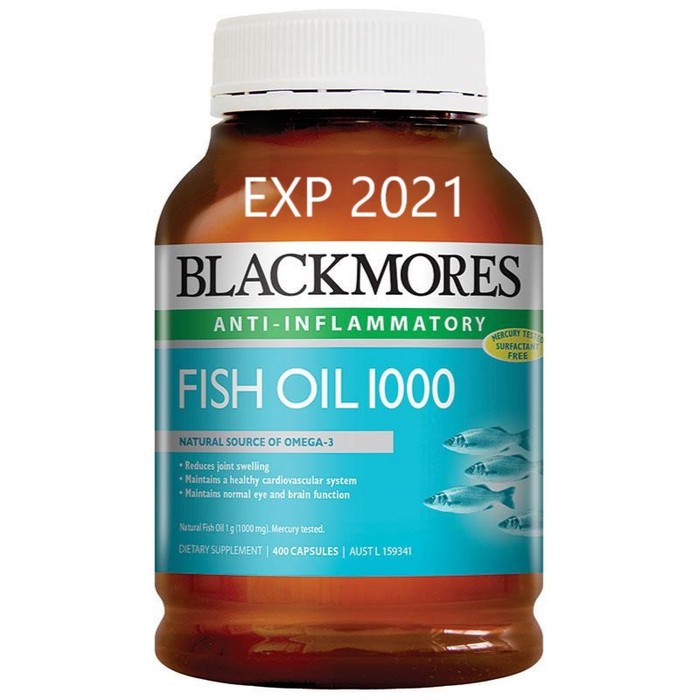 Blackmores Fish Oil 1000mg 400 kapsul Diskon