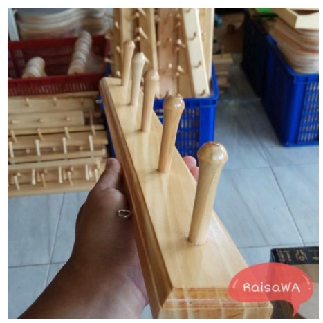KAPSTOK KAYU / KAPSTOK BAJU / GANTUNGAN BAJU / GANTUNGAN SERBAGUNA /gantungan baju kayu UNIK 5 kait