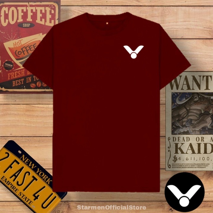 Kaos Distro Unisex VICTOR Katun Combed 30s / sablon polyflex /polyflex premium / Pakaian Pria Wanita Atasan Cowok Cewek /kaos kekinian / kaos viral / tshirt tumbrl tee basic /SIZE M , L , XL , XXL / kaus oblong oversize kaos murah best seller ready