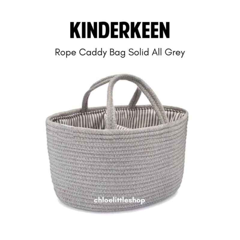 Kinderkeen Rope Caddy Bag Solid All Grey