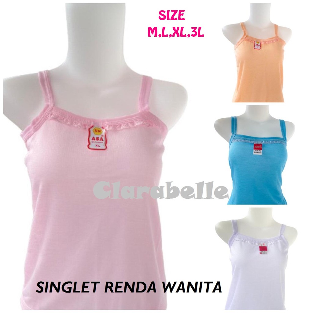 Kaos Singlet RENDA Wanita Anak Remaja Dewasa