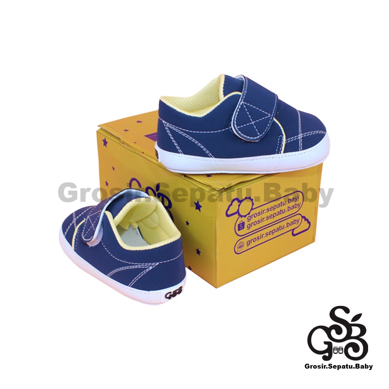 Prewalker - Sepatu Bayi - Baby Shoes | 2-12 bulan | Simple Classy NAVY casual polos ringan &amp; fleksibel