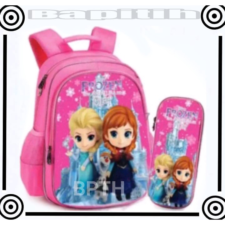 BPT/ Tas Ransel FROZEN Sekolah Anak SD / TK / PG Backpack karakter Cewek Girls - M0168