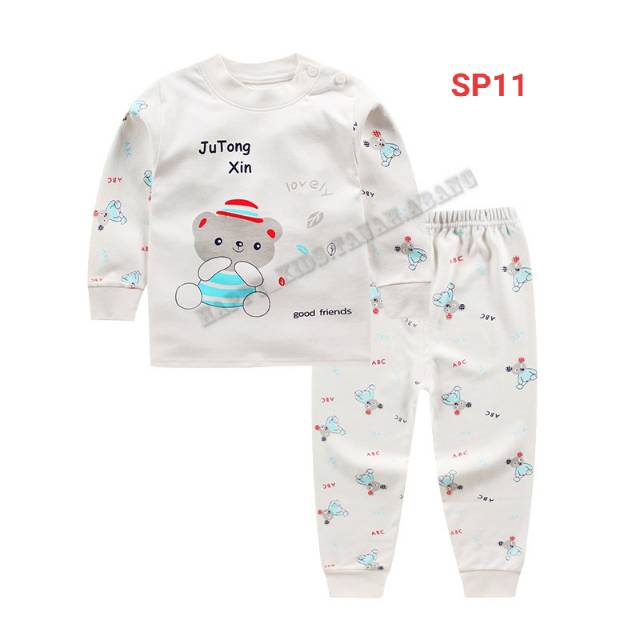 Setelan lengan panjang anak unisex piyama lengan panjang Setelan lengan panjang anak unisex piyama lengan panjang