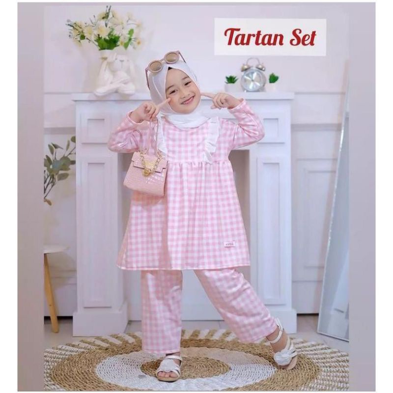 Setelan tunik murah  anak perempuan(tanpa jilbab)