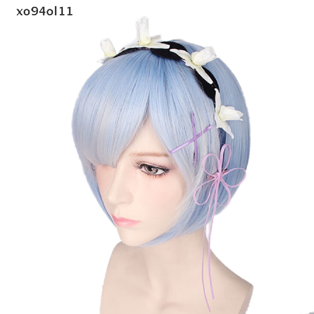 Wig / Rambut Palsu Hajimeru Isekai Seikatsu Rem Ram Twins Warna Biru + Pink Untuk Cosplay