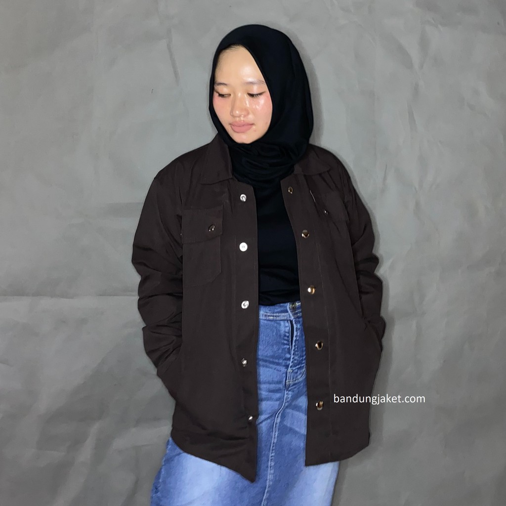 Jaket Semi Parka || Trucker Jacket || Size M - XXL-COKLAT
