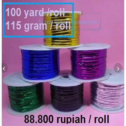 

Pita Kawat Souvenir (Twist Tie) ROLL, Kawat Pengikat Serba Guna Metalic kawat potong 100 yard