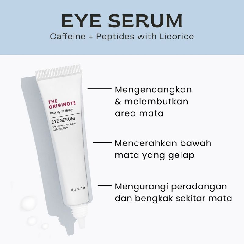 (READY) The Originote Eye Serum - Caffeine, Peptide, Licorice