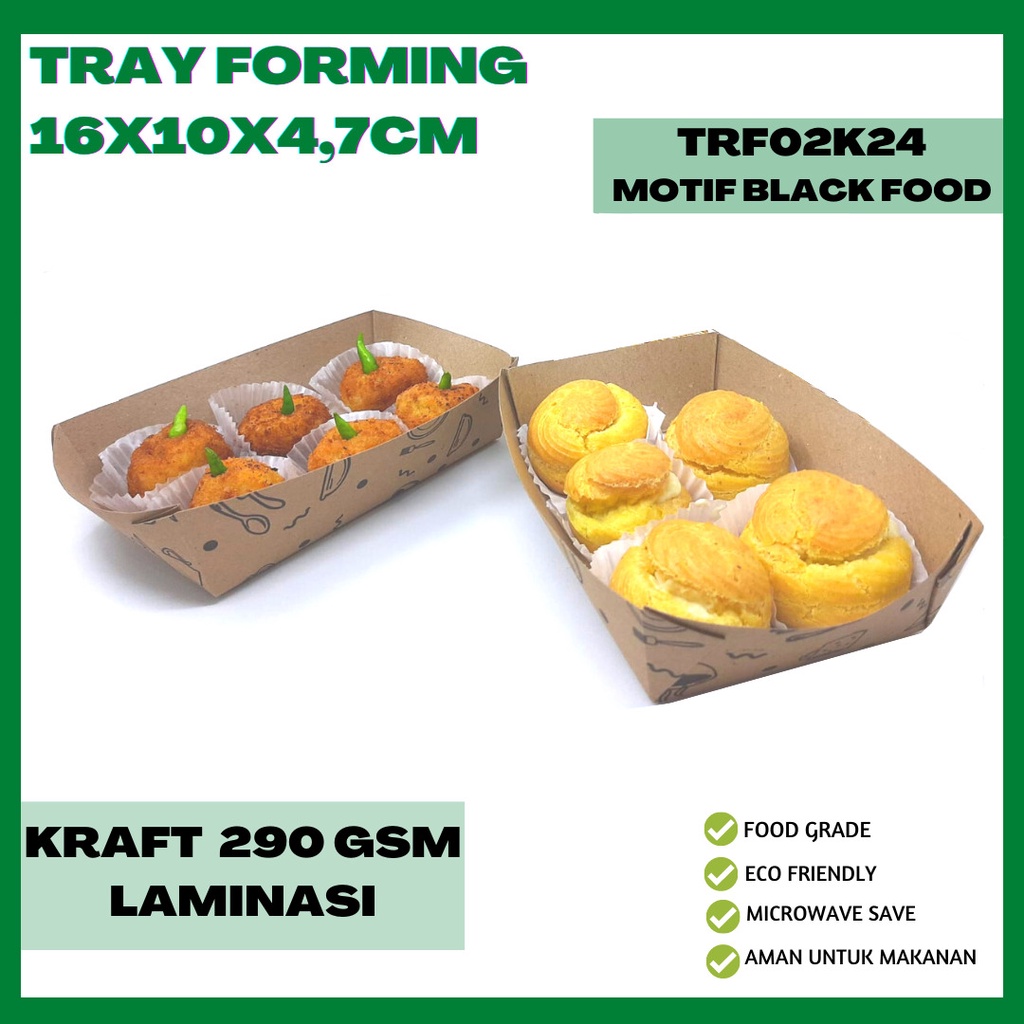 Paper Food Paper Food Tray Forming (TRF2K224-Laminasi)