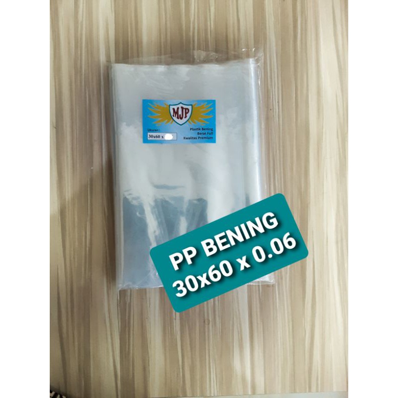 Plastik PP Bening MJP Ball Snack Tebal 0.06 ukuran besar jumbo 30x60 Cm