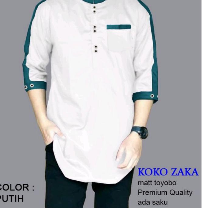 Chekout AL-MUBAROK Pakaian Muslim Atasan Katun TOYOBO PREMIUM Baju Koko Pria Dewasa Jumbo Big size Q