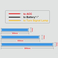 DRL Flexible mobil motor 30 Cm 12V kombinasi lampu belok Turn Signal DRL Running Light Yellow 2 PCS