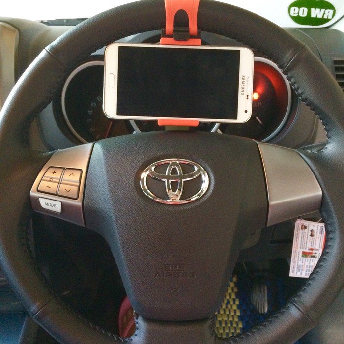 Steer Car Phone Holder Lazypod Mobil Sepeda Setir Stir HP Pod Hanger