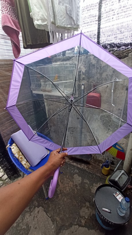 Tabasa Payung Tongkat Transparan Monaco List