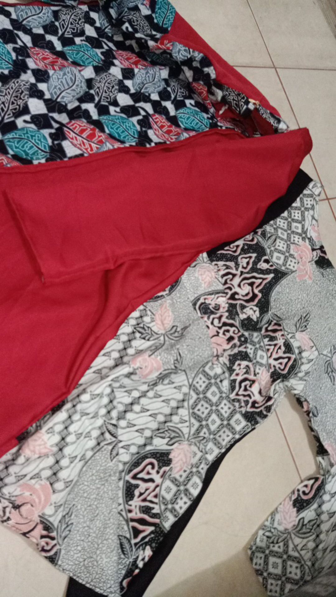 [cod] Tey-17 Batik Wanita Asj Sa Hrb026 Kenongo Kemeja Tosca Pendek Jumputan Kombinasi