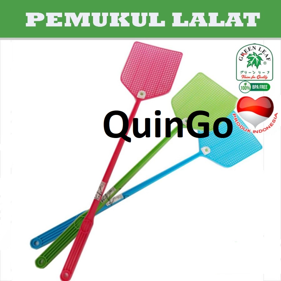 Green Leaf Tepukan Lalat Tepokan Serangga Max Fly Swotter Nyamuk Binatang