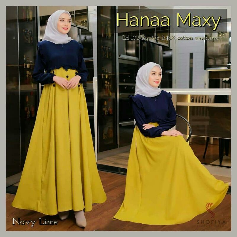 HANNA MAXY -GAMIS WANITA -DRESS MUSLIM-DRESS MUSLIM SYARI