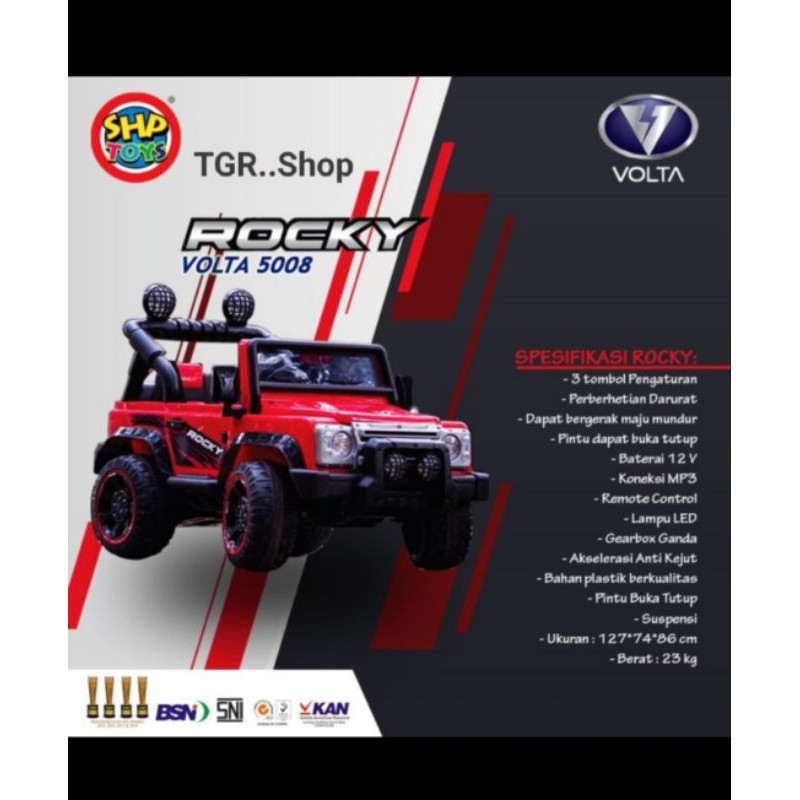 Mobil Aki anak jeep Rocky Volta 5008