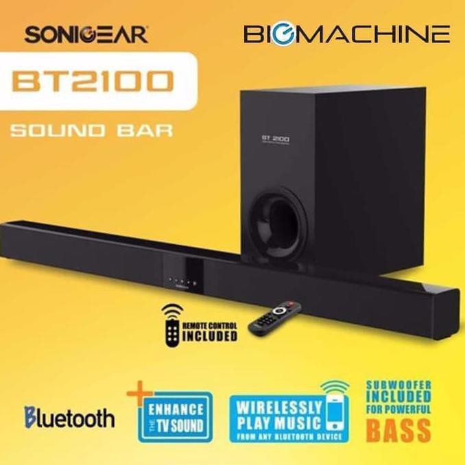 Super Sale Speaker Bluetooth SonicGear BT2100 Ultimate SoundBar and Subwoofer Ready Stock