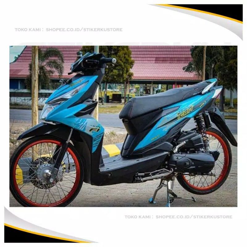 striping motor beat new / sticker motor beat new / striping motor Honda beat