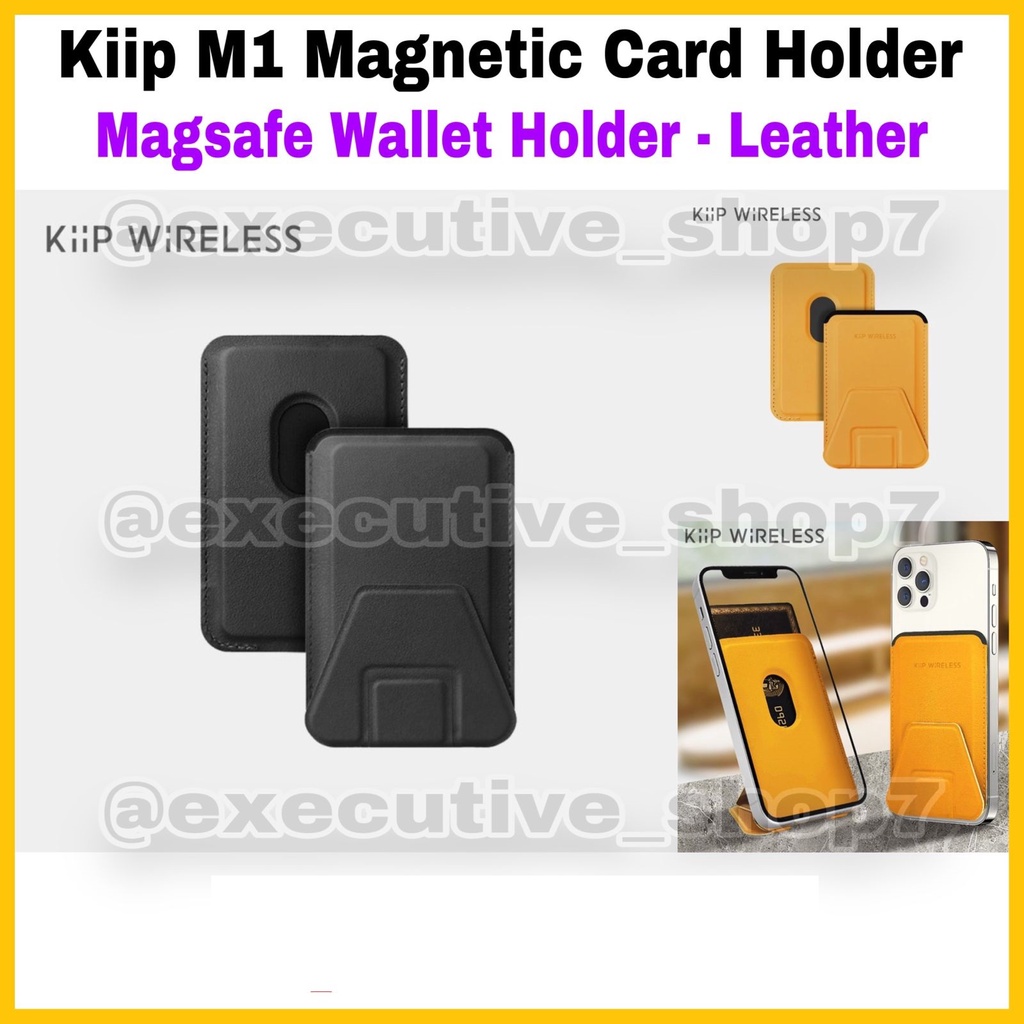 Kiip M1 Magnetic Card Holder - Magsafe Wallet Holder - Leather