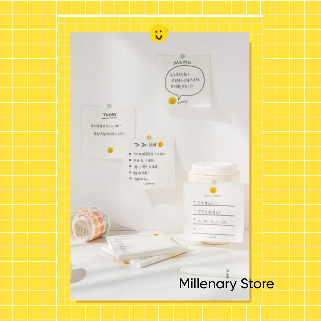 [cruell] Memopad Note pad Yellow kuning imut isi 50 lembar-1
