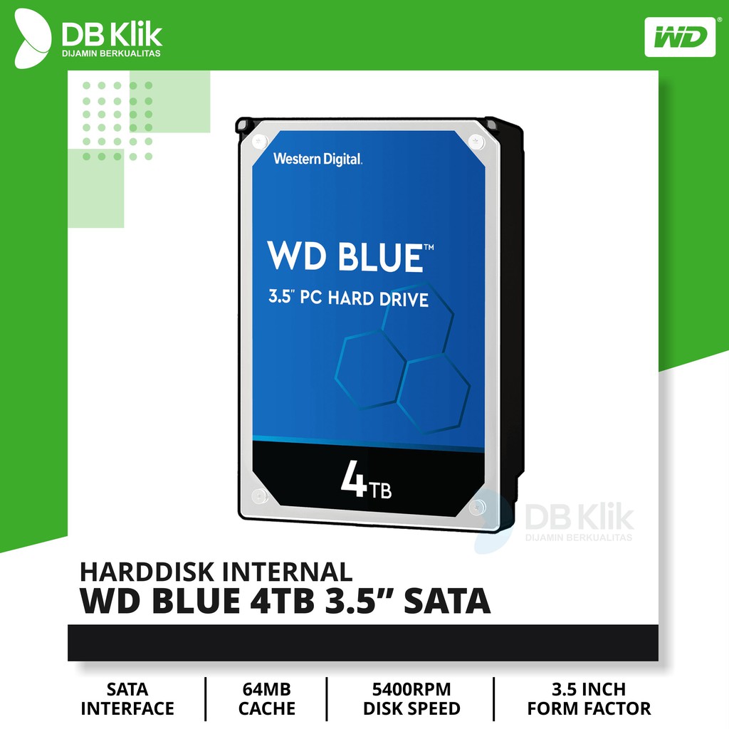 Harddisk Internal WD Blue 4TB 3.5 Inch SATA - HDD WDC BLUE 4TB 3.5&quot;