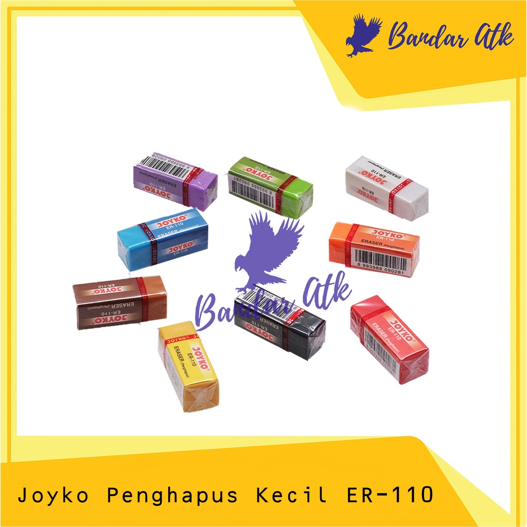 

Penghapus Pensil Joyko ER 110 Warna Warni Kecil PER PCS [1 PCS]