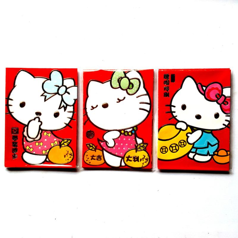 

Angpao Imlek Kitty 1 pack isi 6 pcs Mix Motif Ukuran 8x11 cm