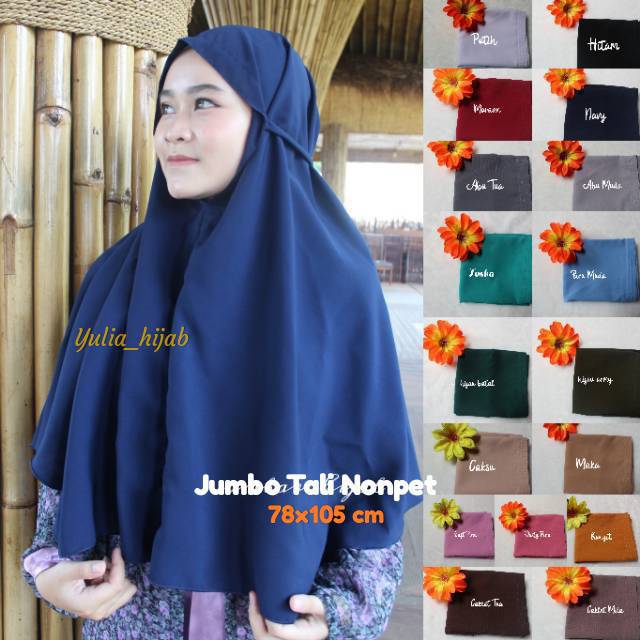 KHIMAR JUMBO TALI NON PET / hijab instan jumbo