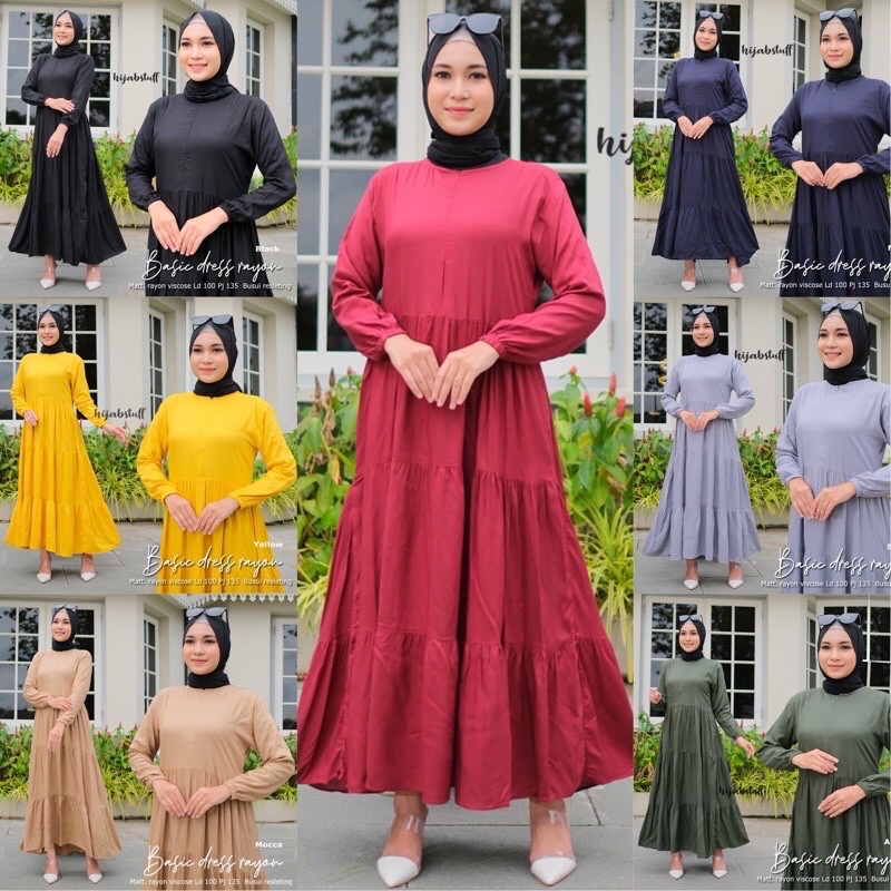 PGMT - TERMURAH GAMIS AMARA HANUM HOMY DRESS POLOS RAYON PLAIN MAXY HARGA PROMO GROSIR