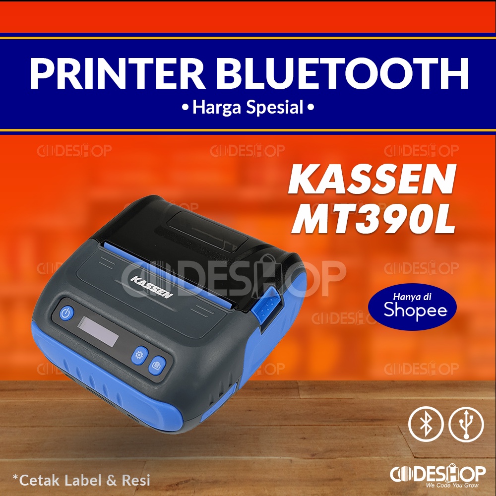 Printer Thermal Portable Kassen MT-390L Printer Cetak Struk &amp; Resi Marketplace