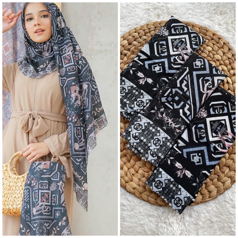 351-400 kerudung segiempat lasercut voal motif-357