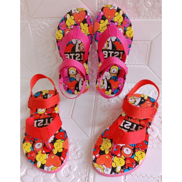 Sandal Gunung BT21/ Sandal Karakter Anak Sandal Lucu