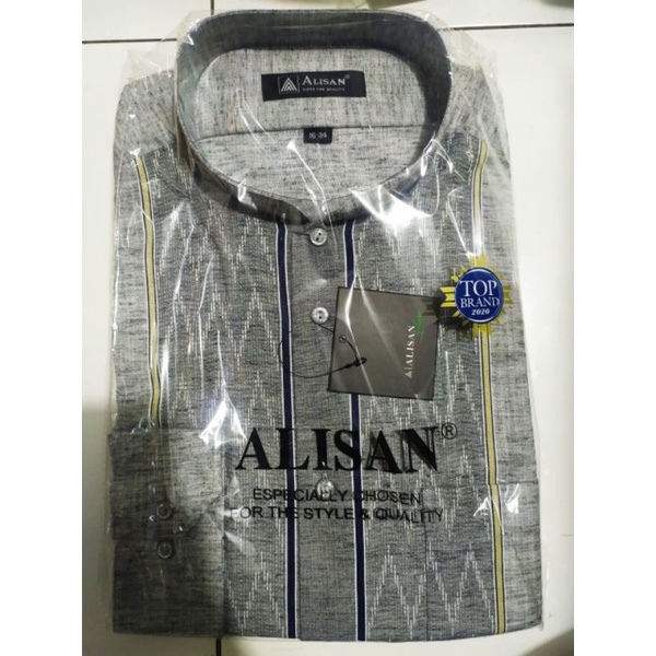 ALISAN KEMEJA KOKO KEMKO PRIA ORIGINAL TERBARU LENGAN PANJANG ALISAN MOTIF